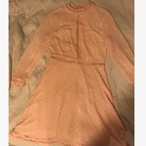 Pink dress with lace